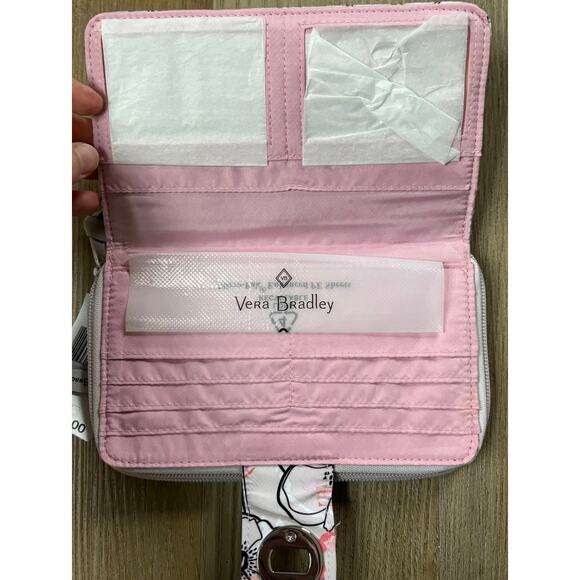 Vera Bradley Ultralight RFID Turnlock Wallet in Anemone Watercolor - Picture 4 of 6